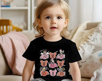 Vintage Mickey & Friends Halloween Kids Shirt, Mickey's Not So Scary Party Shirt, Mickey Bodysuit, Trick or Treat Disney Trip T-Shirt