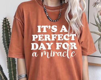 Comfort Colors® It's a Perfect Day For A Miracle Shirt, IVF Expect Miracles T-Shirt, Egg Retrieval Shirt, Transfer Day Fertility T-Shirt