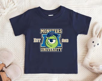 Sudadera infantil de Monsters University, camiseta infantil de Disney Monsters, camiseta vintage de Monsters, camiseta de Magic Kingdom, camiseta para viaje de vacaciones a Disneyland