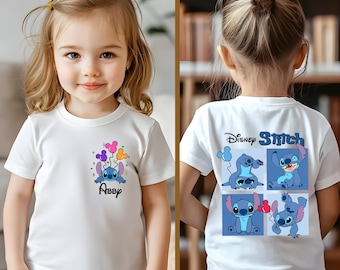 Personalized Disney Stitch Shirt, Custom Stitch Baby Bodysuit, Magic Kingdom Kids Shirt, Disney Trip Shirt, Disney Stitch Matching T-Shirt