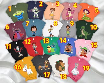 Disney Toy Story Characters Family Matching Shirt, Toy Story Costume Halloween Shirt, Disney Birthday Group Shirt, Toy Story Kids T-Shirts