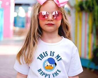 Donald Duck This Is My Happy Face Shirt, Vintage Grumpy Donald Disney Sweatshirt, Disneyland Trip Family Vacation Shirt, Disney Kids Shirt