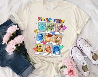 Disney Characters Photos Shirt, Toy Story Remy Monster Inc Balloons Shirt, Disney Fest Shirt, Disneyland Family Disney Fest Toddler Shirt