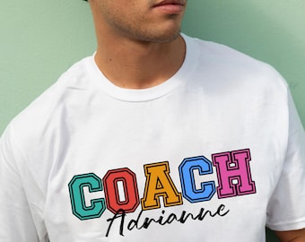 Custom Coach Shirt, Personalized Coach Shirt, Team Coach T-Shirt, Coaching Shirt, Coach Appreciation Shirt, Sport Coach Shirt, Trainer Shirt
