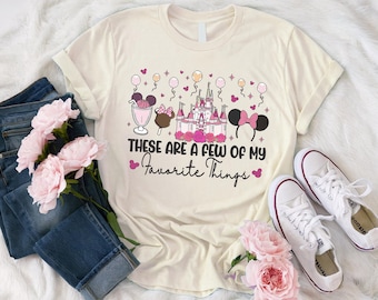 Camiseta "Estas son algunas de mis cosas favoritas", Sudadera infantil de Minnie de Disney, Camiseta infantil del Castillo de Disneyland, Camiseta de Minnie de Disney, Camiseta de Minnie