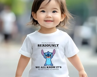 Disney Stitch Shirt, People Should Not Expecting Normal From Me Stitch Kids Shirt, Funny Stitch T-Shirt, Lilo And Stitch Friends T-Shirt