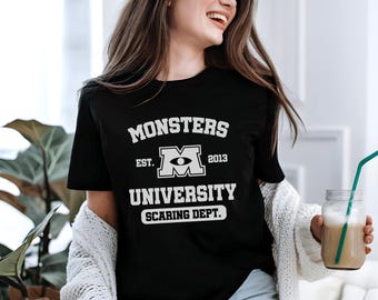 Camiseta de la Escuela de Sustos de la Universidad de los Monstruos de Disney, Camiseta infantil de Monsters Inc. de Disney, Camiseta para viaje a Disneyland, Camisetas familiares de Walt Disney World