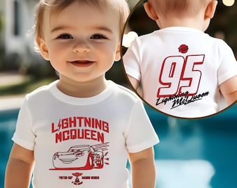 Vintage Lightning McQueen Kids Shirt, Two Sided McQueen T-Shirt, Disney Pixar Car Shirt, Radiator Springs Unisex Shirts, Gift For Her Shirt