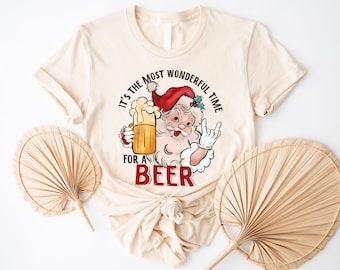 It's The Most Wonderful Time For A Beer Men T-Shirt, Christmas Beer Women Shirt, It's The Most Wonderful Time For A Beer Family Party Shirt