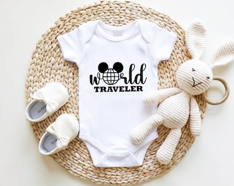 Disney World Traveler Shirt, Family Disney Vacation Travel Shirts, World Traveler Baby Bodysuit, Disney Kids Shirts, Disney Group T-Shirt