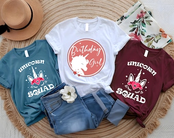 Camiseta de cumpleaños de unicornio, body de bebé de cumpleaños, sudadera Unicorn Squad, camiseta Unicorn Squad, camisetas para fiestas de cumpleaños infantiles, camisetas para fiestas