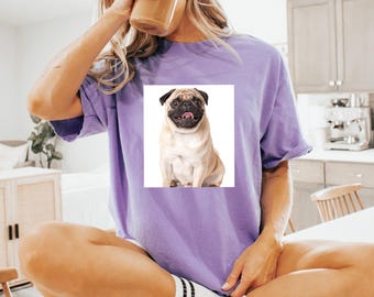 Camiseta personalizada con foto Comfort Colors®, Camiseta con foto personalizada, Camiseta con impresión personalizada, Camiseta de cumpleaños personalizada, Camiseta con foto familiar, Camiseta de regalo