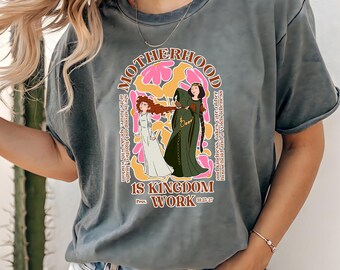 Comfort Colors® Motherhood Is Kingdom Work Shirt, Christian Mom Shirt, Religious Mom Shirt, Mothers Day Gift Shirt, Christian Bible T-Shirt