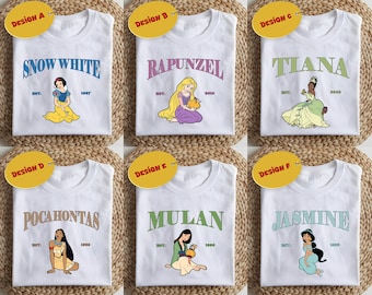 Disney Princess Shirts, Matching Group Disney Shirts, Disney Bounding Shirts, Aurora Shirt, Elsa Shirt, Anna Shirt, Cinderella Shirt