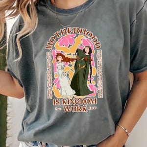 Comfort Colors® Motherhood Is Kingdom Work Shirt, Christian Mom Shirt, Religious Mom Shirt, Mothers Day Gift Shirt, Christian Bible T-Shirt