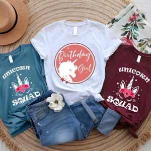 Unicorn Birthday Shirt, Birthday Baby Bodysuit, Unicorn Squad Sweatshirt, Unicorn Squad Shirt, Birthday Party Kids T-Shirts, Party T-Shirts