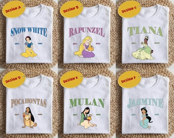 Disney Princess Shirts, Matching Group Disney Shirts, Disney Bounding Shirts, Aurora Shirt, Elsa Shirt, Anna Shirt, Cinderella Shirt