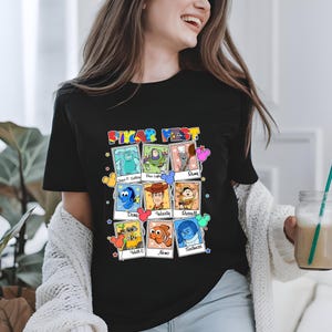 Disney Characters Photos Shirt, Toy Story Remy Monster Inc Balloons Shirt, Disney Fest Shirt, Disneyland Family Disney Fest Toddler Shirt imagem 6