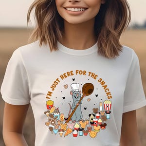 Disney Ratatouille Toddler T-Shirt, Disney Remy Toddler Shirt, Disney Snacks Kids Shirt, I'm Just Here For The Snacks Toddler Shirt immagine 6
