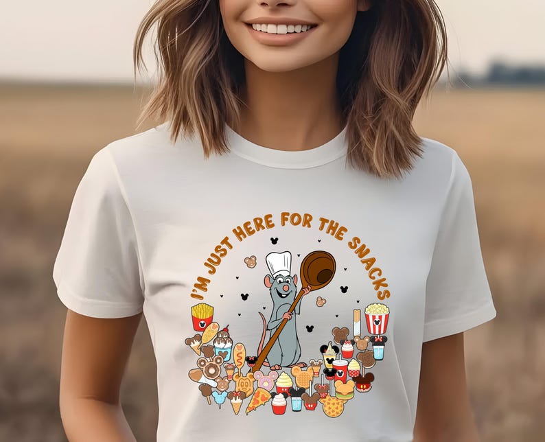 Disney Ratatouille Toddler T-Shirt, Disney Remy Toddler Shirt, Disney Snacks Kids Shirt, I'm Just Here For The Snacks Toddler Shirt immagine 6