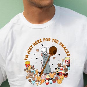 Disney Ratatouille Toddler T-Shirt, Disney Remy Toddler Shirt, Disney Snacks Kids Shirt, I'm Just Here For The Snacks Toddler Shirt immagine 1