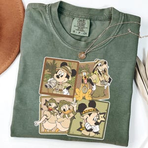 Comfort Colors® Retro Disney Animal Kingdom Mickey and Friends Shirt, Disney Vintage Safari Mode T-Shirt, Disney Family Trip Matching Shirts