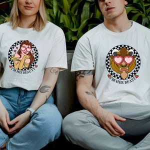Beauty and the Beast Disney Couple Shirts, Beast and Beauty Disney matching couple T-Shirts, His beauty Her Beast Couple Shirt, Gift For Her