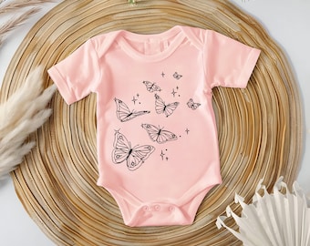 Cute Butterflies Toddler T-Shirt, Butterflies Kids Sweatshirt, Butterfly Lover T-Shirt, Gift For Her, Cute Butterflies Baby Bodysuit