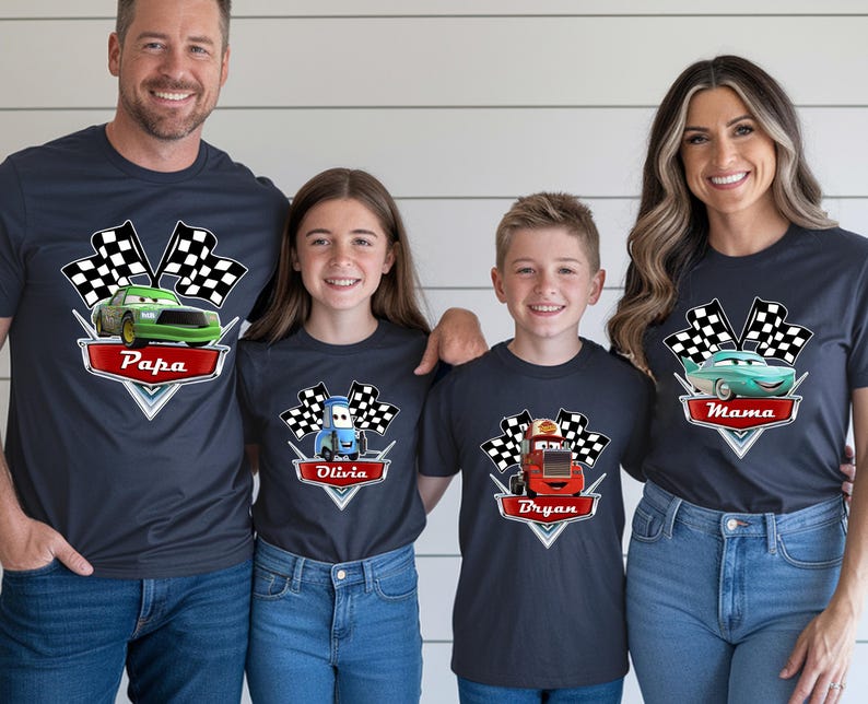 Cars Shirt, Lightening McQueen Matching Shirts, Tow Mater T-Shirt, Sally Doc Hudson Shirt, Disney Family Trip Shirts, image 1
