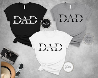 Camiseta personalizada para papá con nombres de niños, regalo para el Día del Padre, camiseta para papá primerizo, camiseta personalizada para papá, camiseta personalizada con nombres de niños, camiseta para el Día del Padre