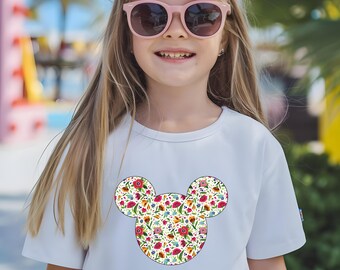 Floral Mickey Head Shirt, Disneyland Family Trip Shirt, Spring Vibes T-Shirt, Summer Vacation Shirt, Floral Shirt, Floral Toddler T-Shirt