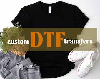Transferencias DTF personalizadas, Transferencias DTF, Impresiones DTF, Transferencia térmica personalizada, Impresión a todo color personalizada, Impresión DTF personalizada, Impresión DTF al por mayor, Hoja de planchas