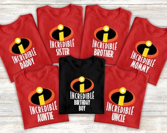 The Incredibles Birthday Shirts, Incredibles Family Matching Shirts, The Incredibles Birthday Party Family Shirts, Disney Incredibles Shirt
