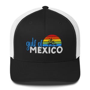 Gulf of Mexico Trucker Cap, Embroidered Funny Political Vacation Hat, Summer Beach Hat, Gulf of Mexico Trump