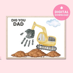 Dig You Dad Handprint Art: Father&#39;s Day DIY Keepsake (PDF Download)