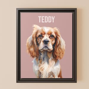 Custom Pet Portrait, Pet Drawing, Pet Loss Gift, Watercolor Portrait,  Pet Memorial, Drawing Dog, Pet Canvas, Loss Memorial, Framed Portrait
