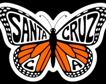 Santa Cruz California Monarch Butterfly Waterproof Vinyl Sticker