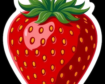 Strawberry sticker