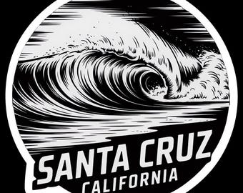 SANTA CRUZ CALIFORNIA Wave Black & White