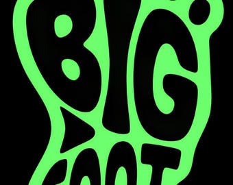 Big Foot Green Sticker: Santa Cruz Cartoon Art (3" Vinyl Decal)