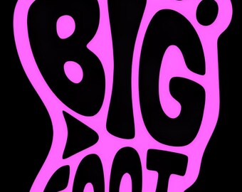 Big Foot Pink Sticker: Santa Cruz Cartoon Art (3" Vinyl Decal)