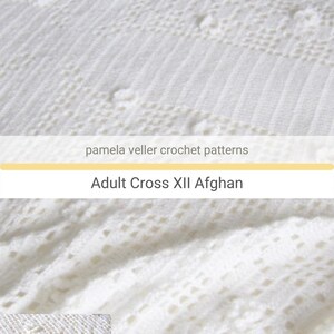 Filet Lace Crochet CROSS in FLOWERS PDF Pattern, Bedspread Crochet Blanket Pattern - 51&quot;x66&quot; - Flower Blanket Pattern - Large Afghan Pattern