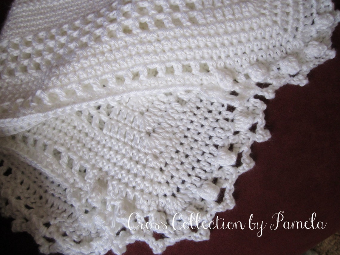 Crochet Christening Blanket Cross II PDF Pattern Baby Etsy