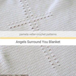 CROCHET ANGEL blanket pattern - pdf Pattern - 32" x 32" - Crochet Cross Blanket - Crochet Baby Blanket Pattern