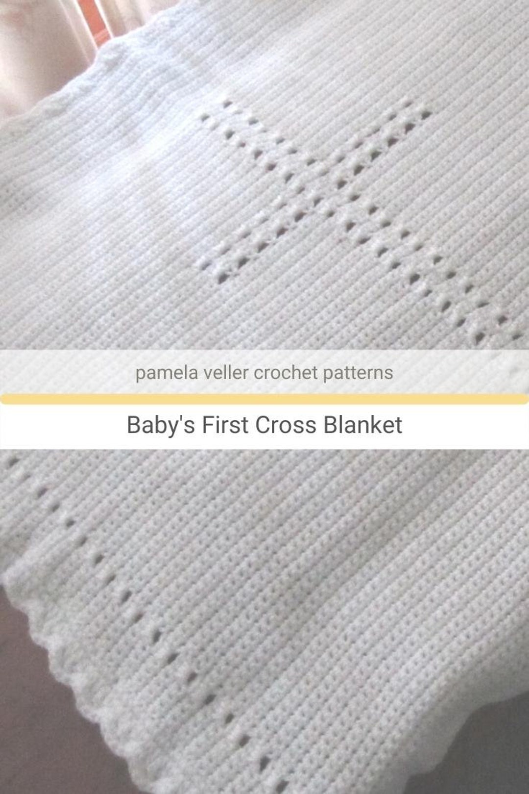 CROCHET BABY'S FIRST Cross Baby Blanket Newborn Cross Crochet Pdf