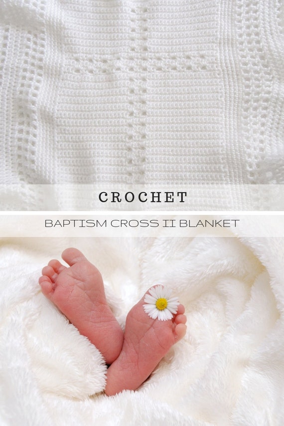 Crochet Christening Blanket Cross II PDF Pattern Baby | Etsy