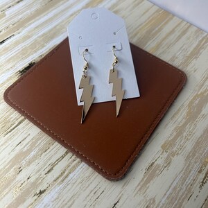 Gold Lighting Bolt Earrings