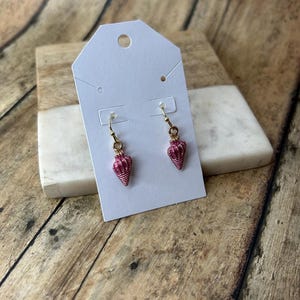 Gold and Pink Shell Earrings