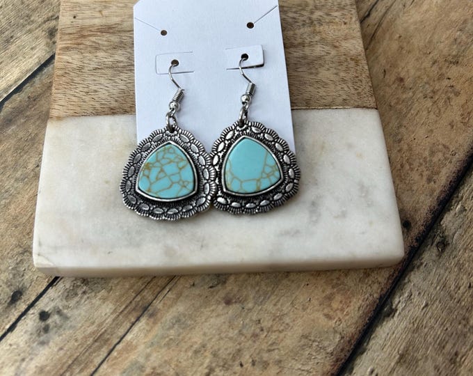 Silver Turquoise Earrings