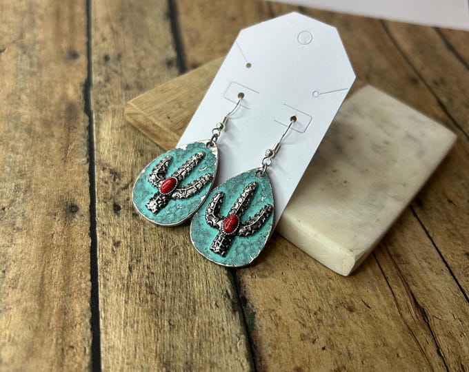 Western Cactus Earrings